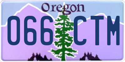 OR license plate 066CTM