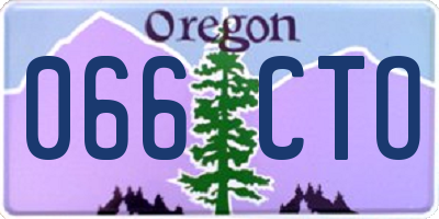 OR license plate 066CTO