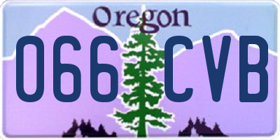 OR license plate 066CVB