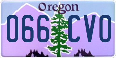 OR license plate 066CVO