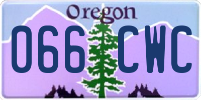 OR license plate 066CWC