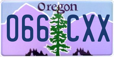 OR license plate 066CXX