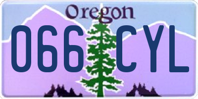OR license plate 066CYL