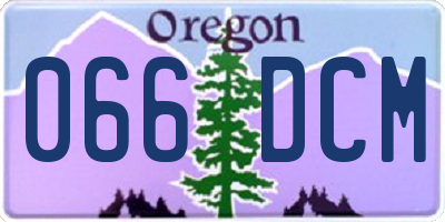 OR license plate 066DCM