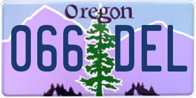 OR license plate 066DEL