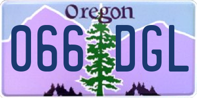 OR license plate 066DGL