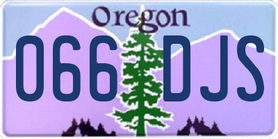 OR license plate 066DJS