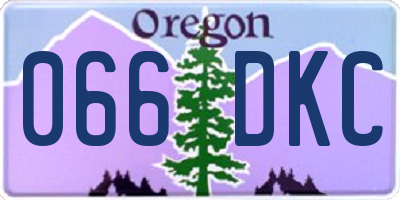 OR license plate 066DKC
