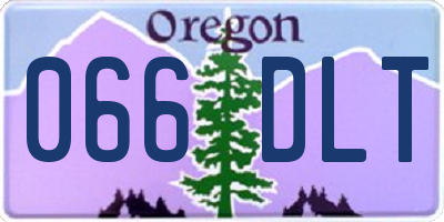 OR license plate 066DLT