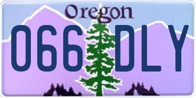 OR license plate 066DLY