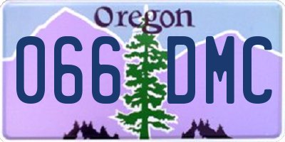OR license plate 066DMC