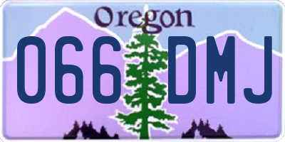 OR license plate 066DMJ