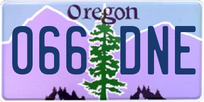 OR license plate 066DNE
