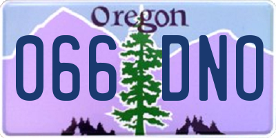 OR license plate 066DNO