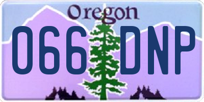 OR license plate 066DNP