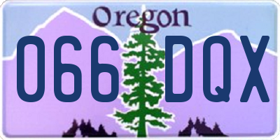 OR license plate 066DQX