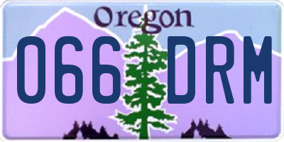 OR license plate 066DRM