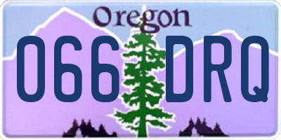 OR license plate 066DRQ