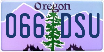 OR license plate 066DSU