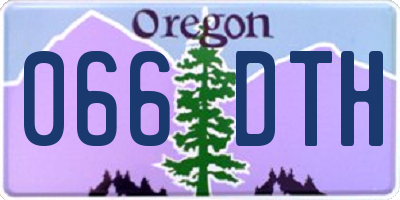 OR license plate 066DTH