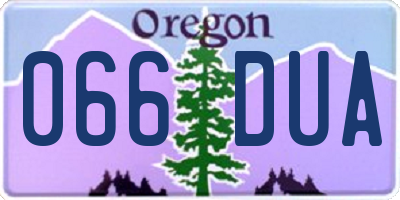 OR license plate 066DUA