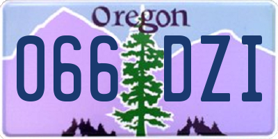 OR license plate 066DZI