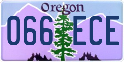 OR license plate 066ECE