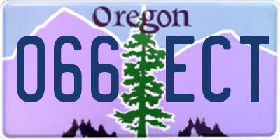 OR license plate 066ECT