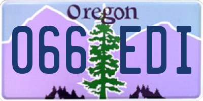 OR license plate 066EDI