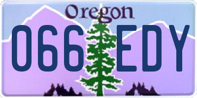 OR license plate 066EDY