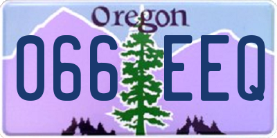 OR license plate 066EEQ