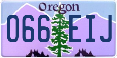 OR license plate 066EIJ