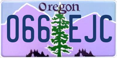 OR license plate 066EJC