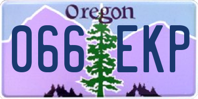 OR license plate 066EKP