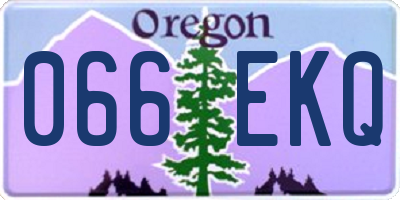 OR license plate 066EKQ