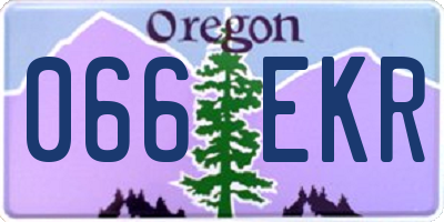 OR license plate 066EKR
