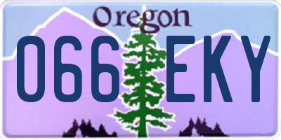 OR license plate 066EKY