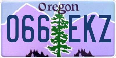 OR license plate 066EKZ