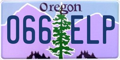 OR license plate 066ELP