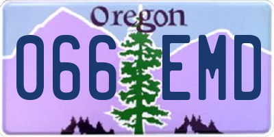 OR license plate 066EMD