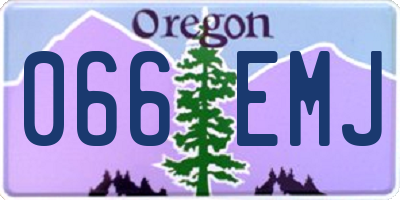 OR license plate 066EMJ