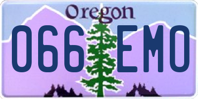 OR license plate 066EMO