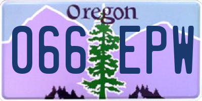 OR license plate 066EPW