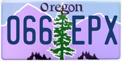 OR license plate 066EPX