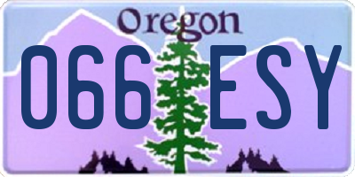 OR license plate 066ESY