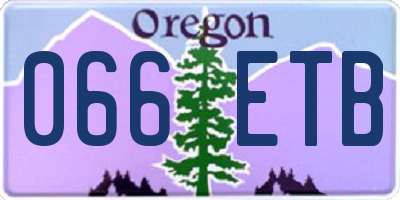 OR license plate 066ETB