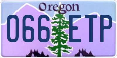 OR license plate 066ETP
