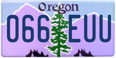 OR license plate 066EUU