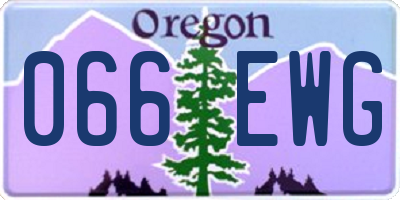 OR license plate 066EWG