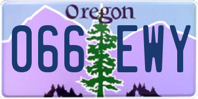 OR license plate 066EWY